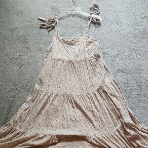 Madewell Floral Maxi Dress in Cream and Brown